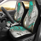 Wolf Head Zentangle Car Seat Covers 174510 - YourCarButBetter