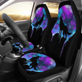 Wolf Howling At Full Moon Car Seat Covers 211701 - YourCarButBetter
