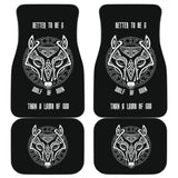 Wolf of Odin Fenrir Vegvisir Symbol Car Floor Mats 210506 - YourCarButBetter