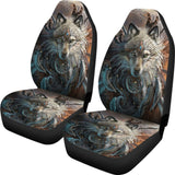 Wolf Warrrior Native American Car Seat Covers 093223 - YourCarButBetter