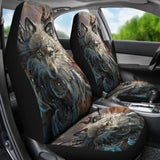 Wolf Warrrior Native American Car Seat Covers 093223 - YourCarButBetter