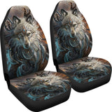 Wolf Warrrior Native American Car Seat Covers 093223 - YourCarButBetter