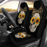 Womens Sunflower Skull Love Floral Flowers Leopard Bandana Car Seat Covers 210805 - YourCarButBetter