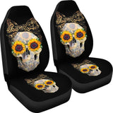 Womens Sunflower Skull Love Floral Flowers Leopard Bandana Car Seat Covers 210805 - YourCarButBetter