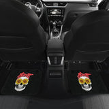 Womens Sunflower Skull Polka Dot Bandana Car Floor Mats 210805 - YourCarButBetter