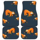 World is Sleeping Just Lazy as Sloth Car Floor Mats 210906 - YourCarButBetter