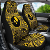 Yap Car Seat Cover - Yap Coat Of Arms Polynesian Gold Black 105905 - YourCarButBetter