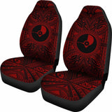 Yap Car Seat Cover - Yap Coat Of Arms Polynesian Red Black 105905 - YourCarButBetter