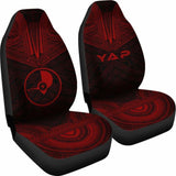Yap Car Seat Cover - Yap Flag Polynesian Chief Tattoo Red Version - 10 174914 - YourCarButBetter