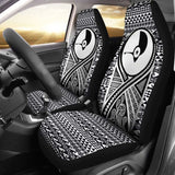 Yap Car Seat Cover - Yap Flag Polynesian Tattoo Black - 9 174914 - YourCarButBetter