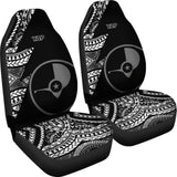 Yap Car Seat Covers - Micronesian Pattern Flash Black - 105905 - YourCarButBetter