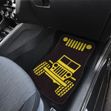 Yellow Black Jeep Offroad Car Floor Mats Custom 1 211901 - YourCarButBetter