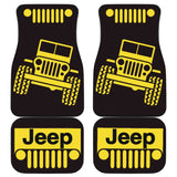 Yellow Black Jeep Offroad Car Floor Mats Custom 1 211901 - YourCarButBetter
