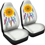Yellow Sunflower Dreamcatcher Car Decoration Car Seat Covers 212503 - YourCarButBetter