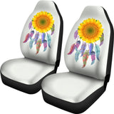 Yellow Sunflower Dreamcatcher Car Decoration Car Seat Covers 212503 - YourCarButBetter