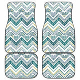 Zigzag Chevron Paint Design Pattern Front And Back Car Mats 110728 - YourCarButBetter