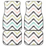 Zigzag Chevron Paint Pattern Front And Back Car Mats 110728 - YourCarButBetter