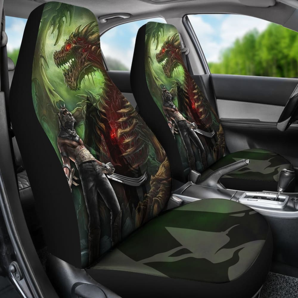 Zombie Dragon Green Themed Resident Evil 4 Car Seat Covers 212603