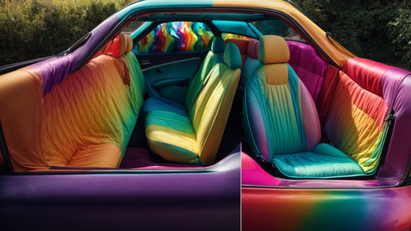 Transform Your Car's Look with These Stunning Rainbow Car Seat Covers