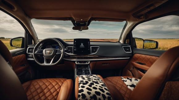 Transform Your SUV into a Farmhouse on Wheels with Cow Print Car Accessories