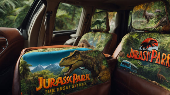 Jurassic Park Car Seat Covers with Built-In Storage: Practical and Cool