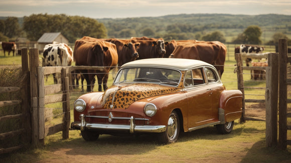 Moo-ving On Up: How to Deck Out Your Car with Brown Cow Print Accessories