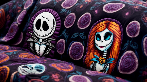 Must-Have Jack and Sally Car Seat Covers for Nightmare Before Christmas Fans