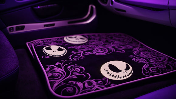 Transform Your Car with Spooky Jack Skellington-Themed Floor Mats