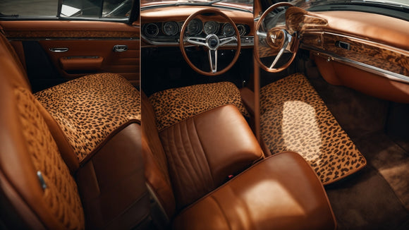 The Ultimate Brown Cow Print Car Interior Makeover Accessories – Before & After