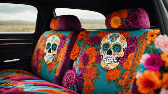 Sugar Skull Car Accessories: Add Comfort and Style with Day of the Dead Flair