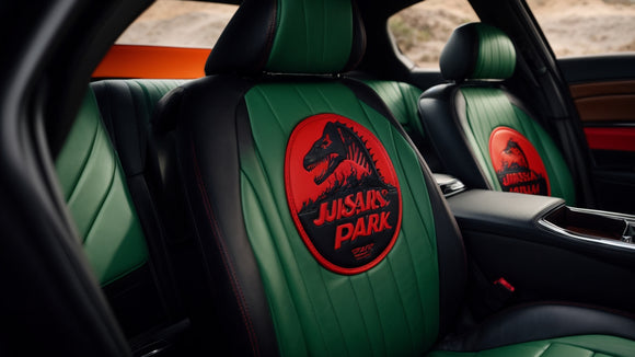 Roar into Adventure: Jurassic Park Car Seat Covers for SUVs, Designed for Families