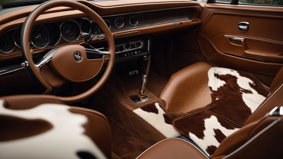 Farmhouse-Inspired Brown Cow Car Accessories: Rustic Meets Modern