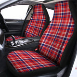 4th of July American Plaid Print Universal Fit Car Seat Covers 102422