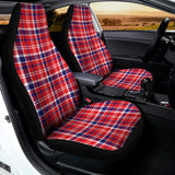 4th of July American Plaid Print Universal Fit Car Seat Covers 102422