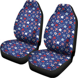 4th of July American Star Pattern Print Universal Fit Car Seat Covers 102422