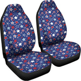4th of July American Star Pattern Print Universal Fit Car Seat Covers 102422
