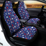 4th of July American Star Pattern Print Universal Fit Car Seat Covers 102422