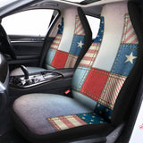 4th of July USA Denim Patchwork Print Universal Fit Car Seat Covers 102422