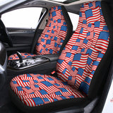4th of July USA Flag Pattern Print Universal Fit Car Seat Covers 102422