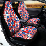 4th of July USA Flag Pattern Print Universal Fit Car Seat Covers 102422