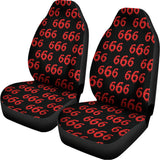 666 Satan Pattern Print Universal Fit Car Seat Covers 102422