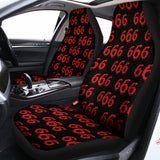 666 Satan Pattern Print Universal Fit Car Seat Covers 102422