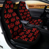 666 Satan Pattern Print Universal Fit Car Seat Covers 102422