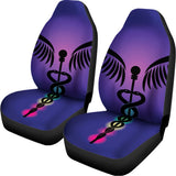 7 Chakras Caduceus Print Universal Fit Car Seat Covers 102422