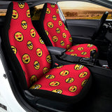 8-Bit Emoji Pattern Print Universal Fit Car Seat Covers 102422