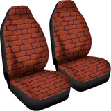 8-Bit Pixel Brick Wall Print Universal Fit Car Seat Covers 102422