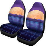 8-Bit Pixel Digital Landscape Print Universal Fit Car Seat Covers 102422