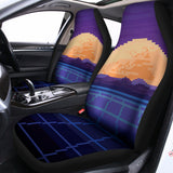 8-Bit Pixel Digital Landscape Print Universal Fit Car Seat Covers 102422