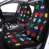 8-Bit Pixel Game Items Print Universal Fit Car Seat Covers 102422