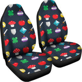 8-Bit Pixel Game Items Print Universal Fit Car Seat Covers 102422